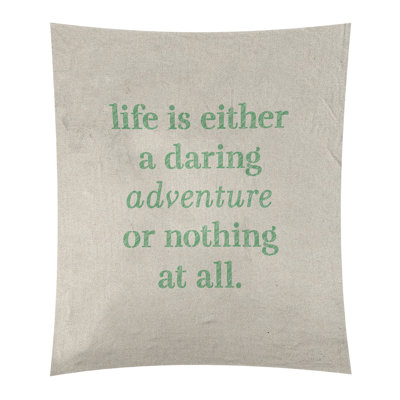 Tapisserie en polyester "life quote" adventure