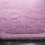 Tapis rose en laine touffeté et fabriqué à la main à motif géométrique Carolene-1780959079