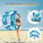 3-Pack PVC U-Shaped Inflatable Pool Floats with Cup Holders