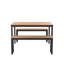 Ensemble de salle à manger rectangulaire avec deux bancs Kavren-105259449