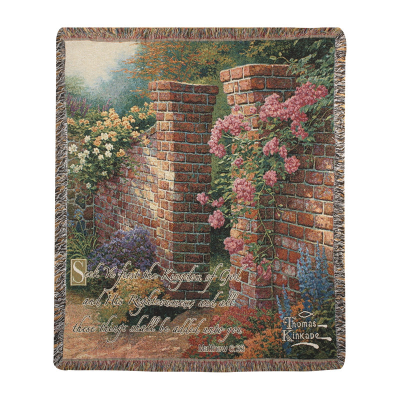 Jeté de tapisserie à tissage manuel Rose Garden Workers & Weavers - 50 po x 60 po