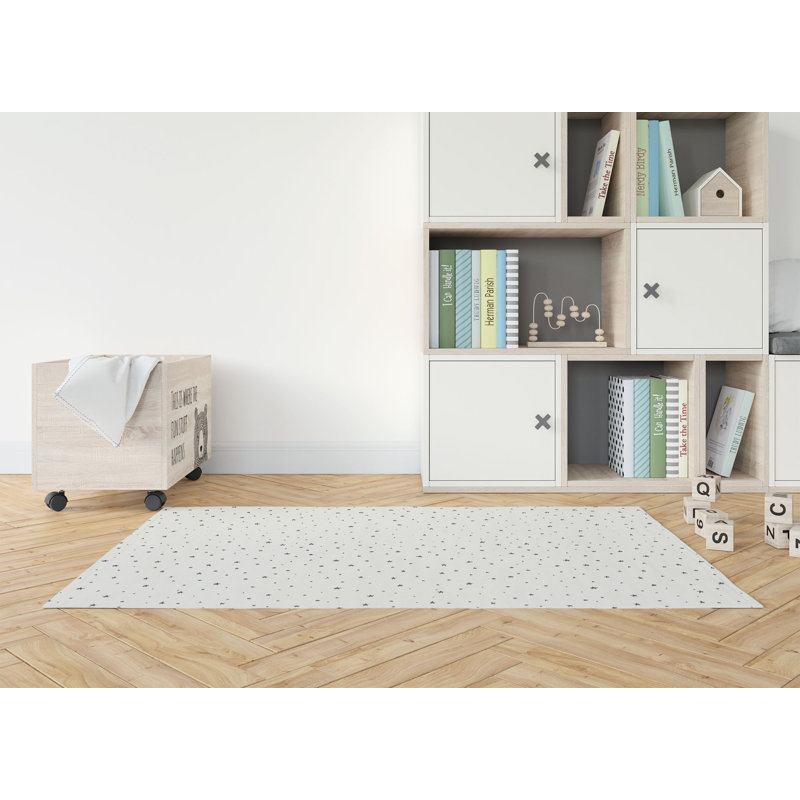 Vast Sky Activity Mat, Rectangle 4' x 6', Ivory/Charcoal