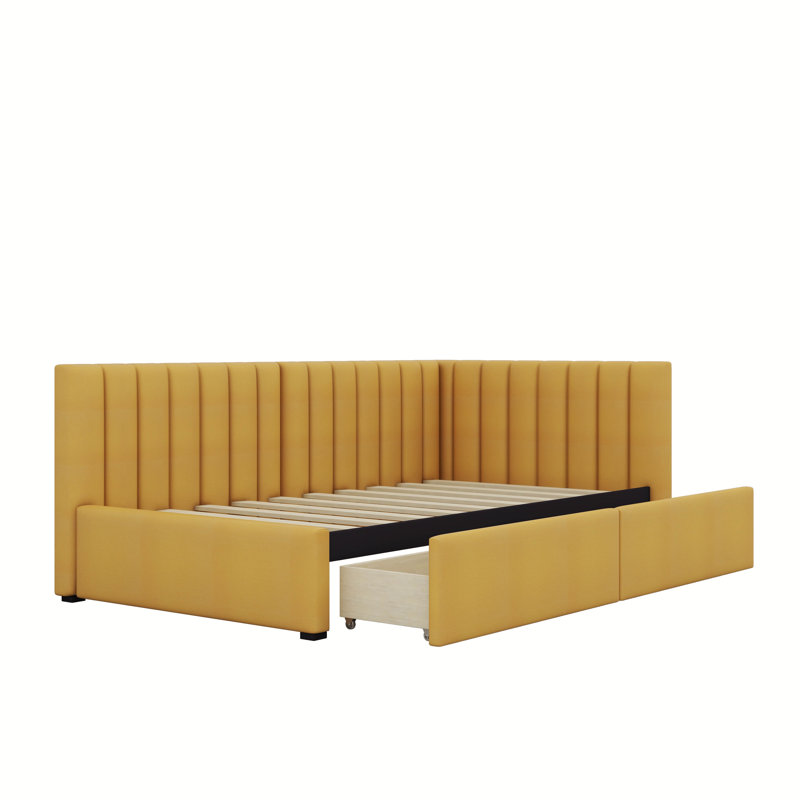 Masakatsu Upholstered Daybed, Yellow