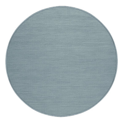 Tapis bleu uni lavable à la machine