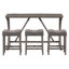 Ensemble de table de bar avec prise de courant, ensemble de table de bar et chaises, ensemble de table de salle à manger 4 pièces, ensemble de table de petit-déjeuner industriel