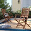 Chaise de patio pliante en eucalyptus Rafael