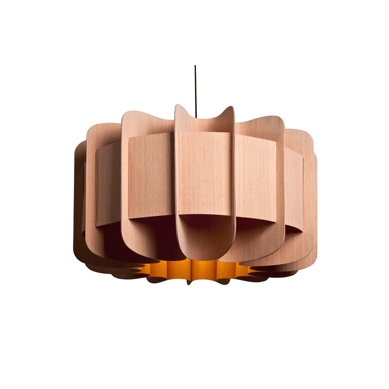 Luminaire suspendu unique à 1 lumière , Hêtre