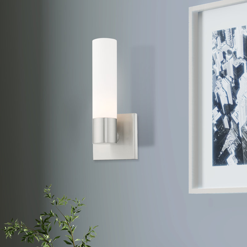 Fulton Armed Sconce, Brushed Nickel