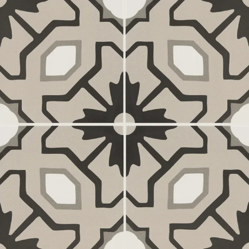 Amara 8 in. x 8 in. Encaustic Look Matte Porcelain Floor and Wall Tile, Levara
