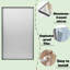 Miroir en aluminium à angle droit encadré pour une décoration intérieure élégante-801322788-801322809