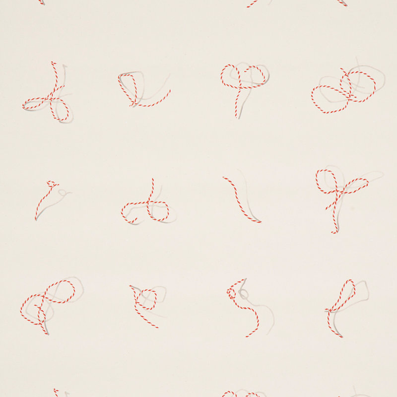 Schumacher x Charlap Hyman & Herrero / Pilar Almon Butcher String Wallpaper, Ivory