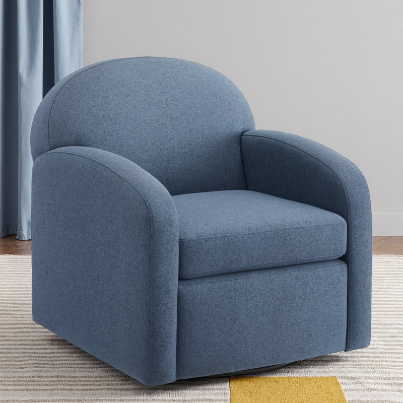 Fauteuil pivotant Edie Blue, Bleu