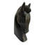 Objets décoratifs en bois pour la cuisine et la maison - Sculpture de tête de cheval de Troie et figurine pour les décorations de salon - Statues de table rustiques et décorations pour tablette, console ou manteau de cheminée - 16 po, noir