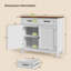 32" H Kitchen Sideboard Buffet Cabinet