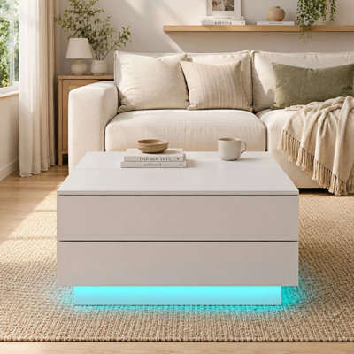 Pedestal Coffee Table with Storage