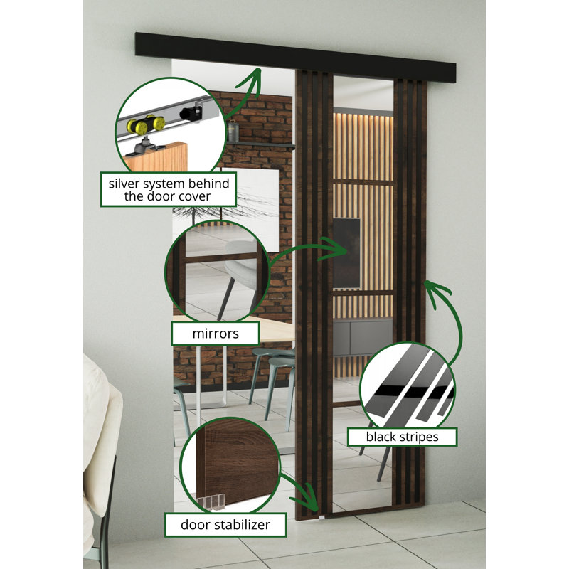 DOOR EMPI 1, 62cm x 205cm, Dark Ash