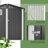6 Ft. W X 4 Ft. D Grey Metal Storage Shed With Window