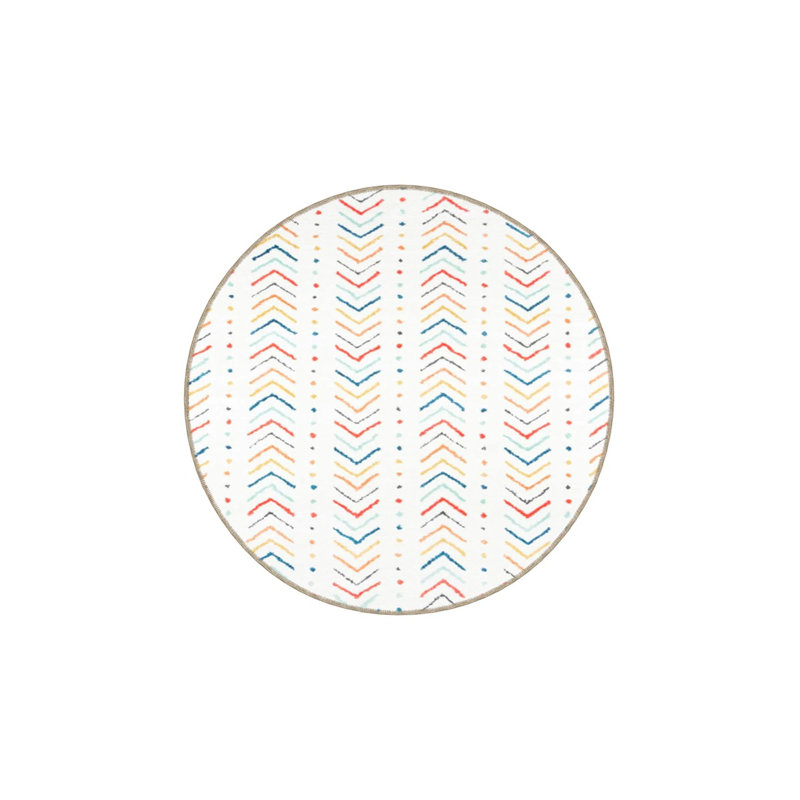 Tapis décoratif multicolore à motif géométrique excentrique et lavable, Tapis de couloir 3 pi 3 po x 9 pi 10 po
