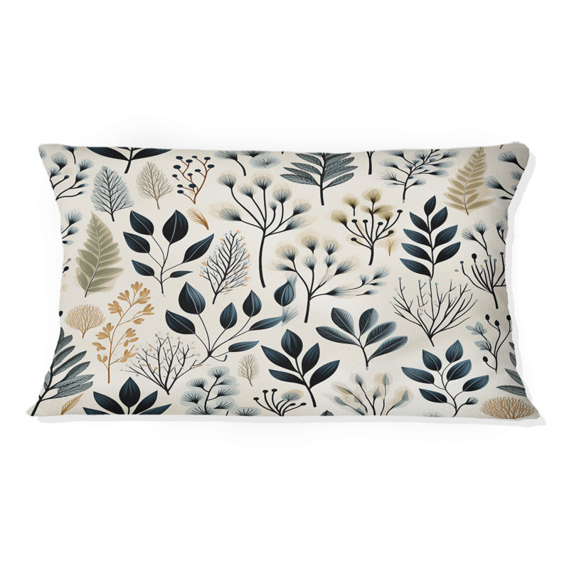 Coussin Monicolore botanique II - imprimé de plantes