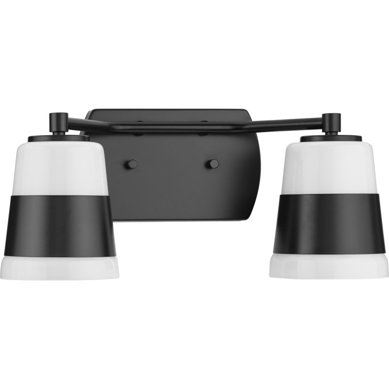 Haven 2 - Light Dimmable Vanity Light, Matte Black, Matte Black/White