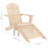 Wakarusa Adirondack Chair Patio Adirondack Chair with Ottoman Solid Wood Fir-297337646