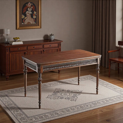 American-style Carved Hard Maple Dining Table