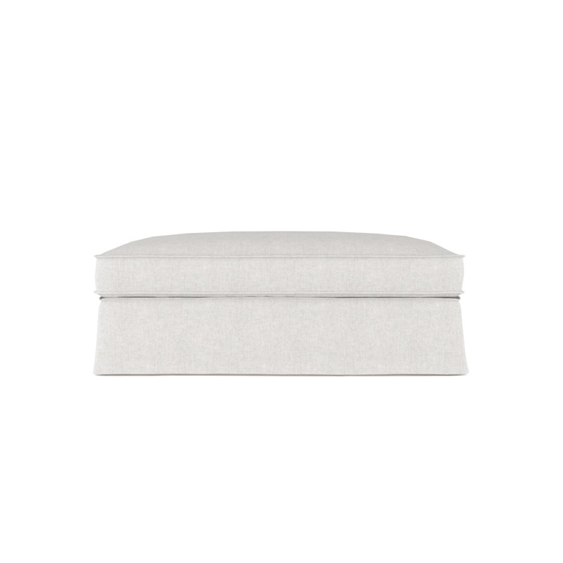 Ottoman, Plush Velvet Silver Streak