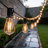 60ft Solar Powered Outdoor String Lights With Remote And 15+1 Shatterproof Led Bulbs, Waterproof, Warm White, Usb Rechargeable-125130466