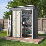 5 ft. W x 3 ft. D Metal Vertical Storage Shed