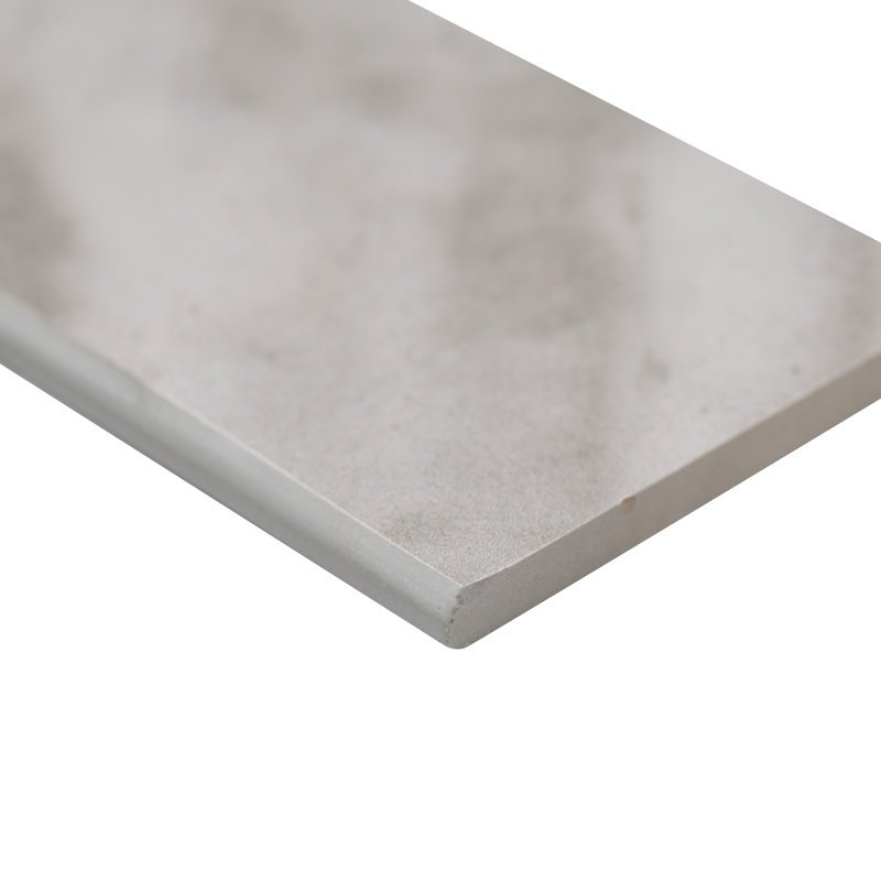 Ardena Mist Nero Garniture de carrelage arrondi en porcelaine mate de 4 po x 24 po, Brume Nero