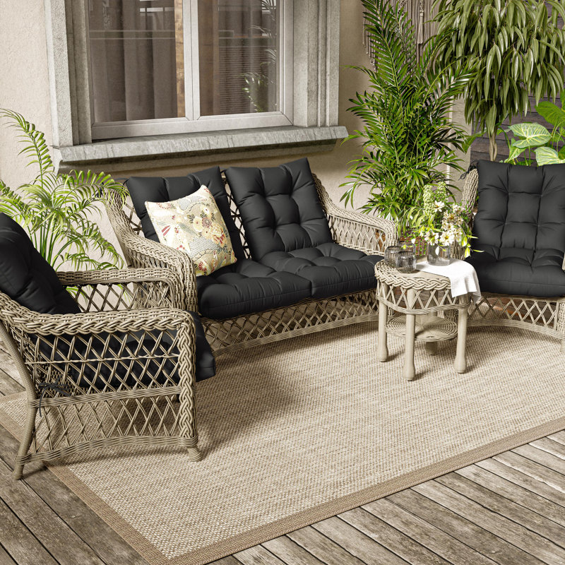 Outdoor/Indoor Seat / Back Cushion, Black