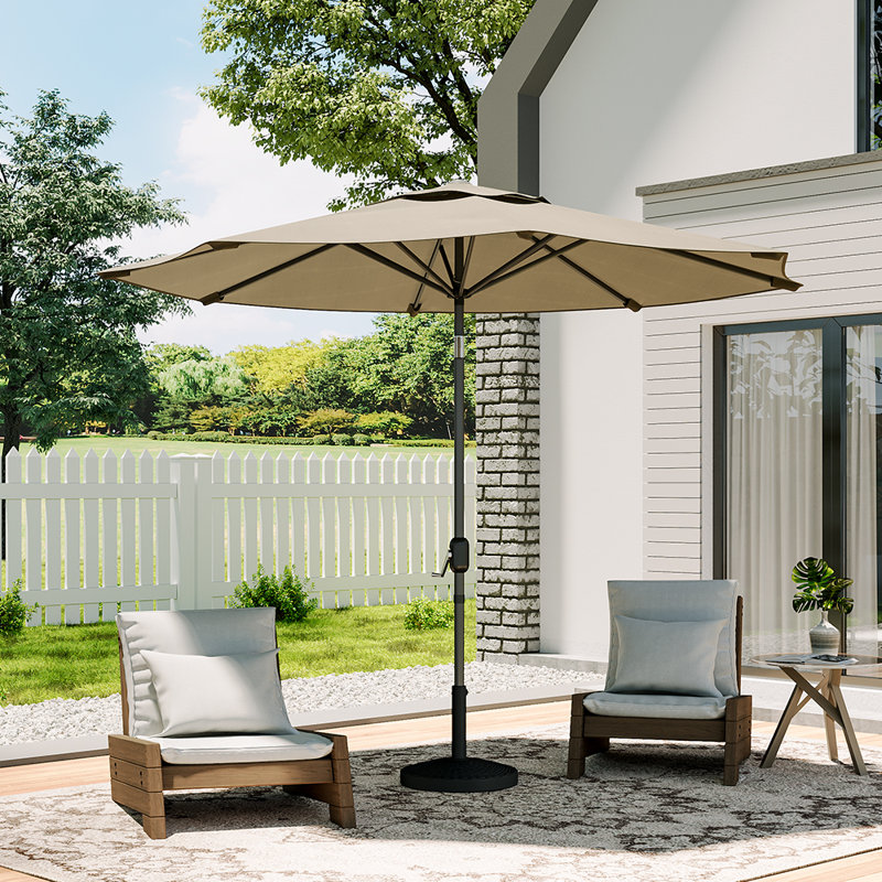 Aaroon 300cm Tilt Market Parasol, Khaki
