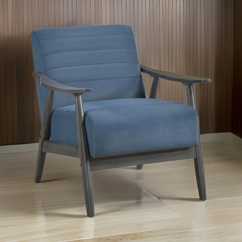 Fauteuil long en velours 31,5 po Longbons, Velours bleu