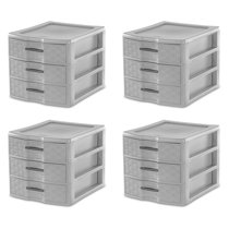 Sterilite 4-Drawer Organizer - Light Platinum, 1 ct - Baker's