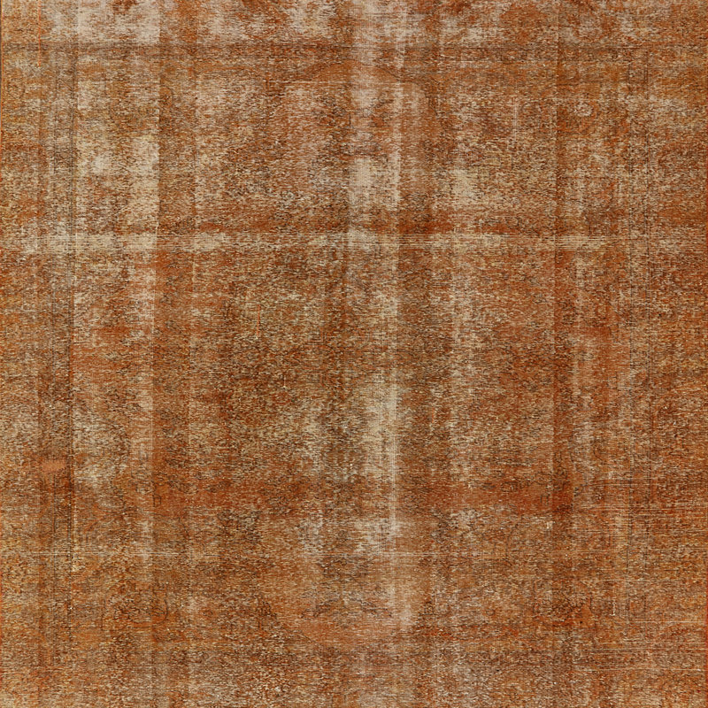 Tapis orange Janik, Carré 7 pi