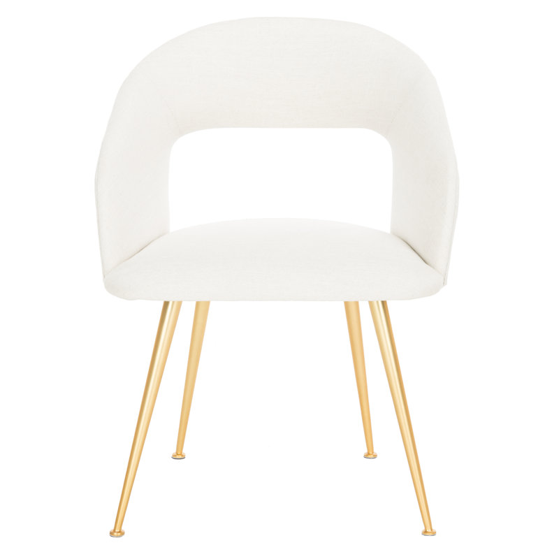Jamarrius 18.5'' H Viscose Upholstered Pine Side Chair, Cream