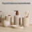 Bathroom Accessories Set, Soap Dispenser, Toothbrush Holder, Tumbler, Soap Dish, Candle Holder(5-Piece/Beige)