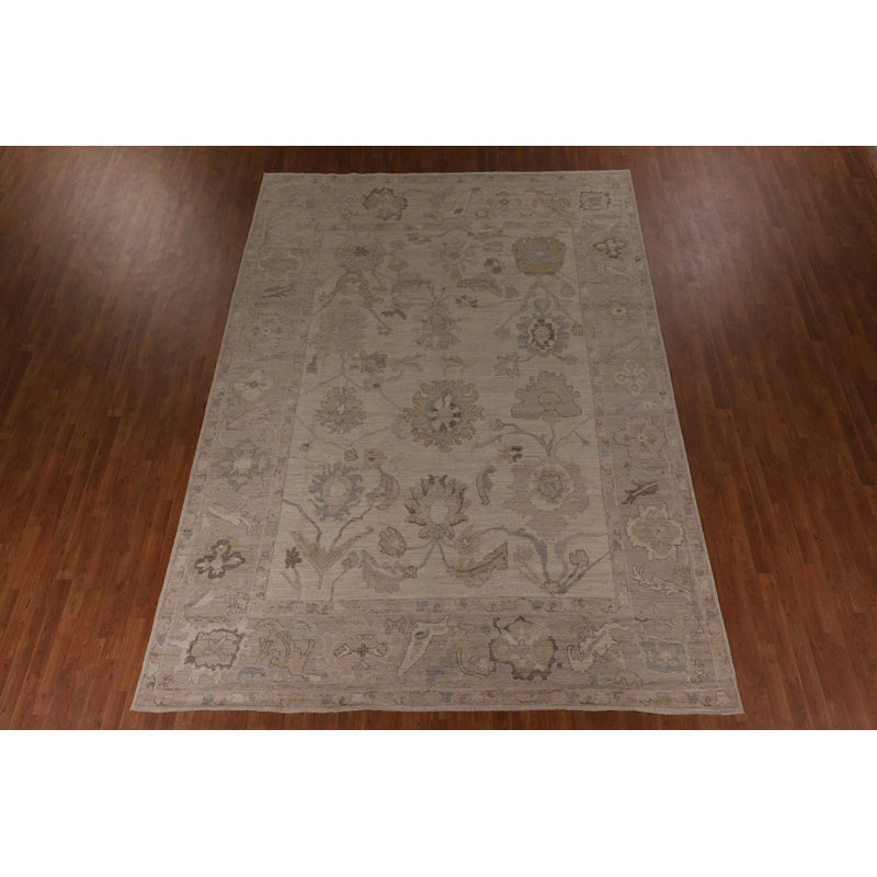 Vegetable Dye Oushak Turkish Area Rug 9