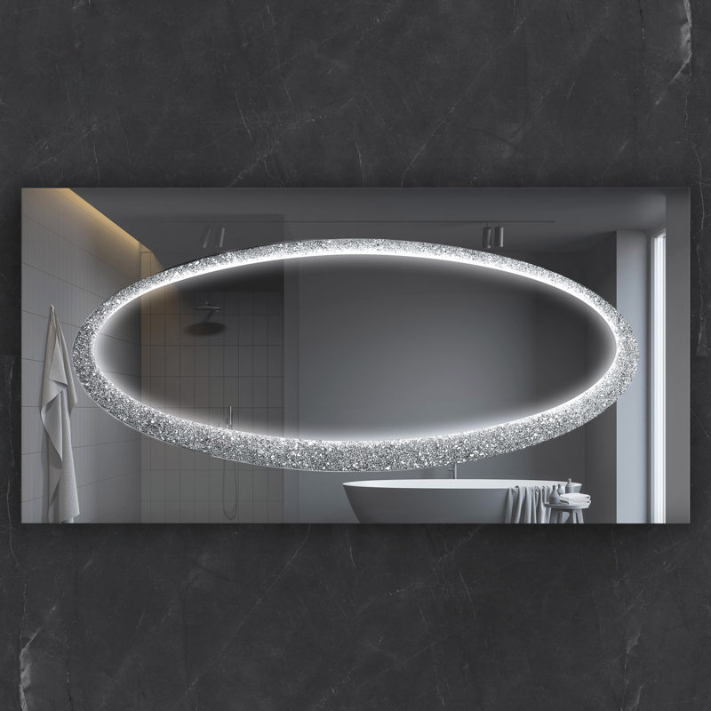 Lucent Glass Lighted Mirror