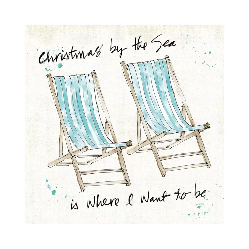 Beach Divas XI Christmas - Wrapped Canvas Print, 45.72 cm H x 45.72 cm W