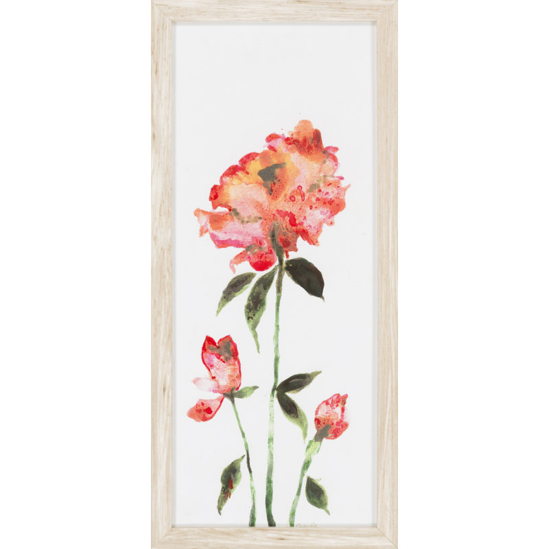 Flower Framed Painting Print on Canvas
