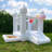 9' x 9'  Oxford White Bounce House with Slide and Air Blower