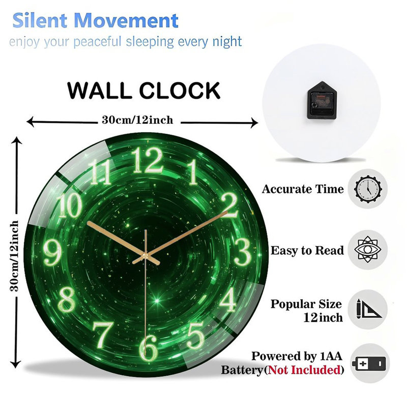 Horloge murale 12 po