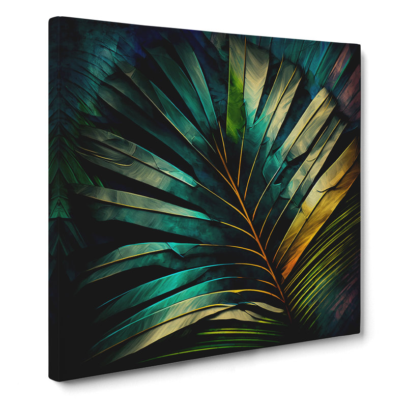 Palm Leaf Abstract Expressionism - No Frame Print