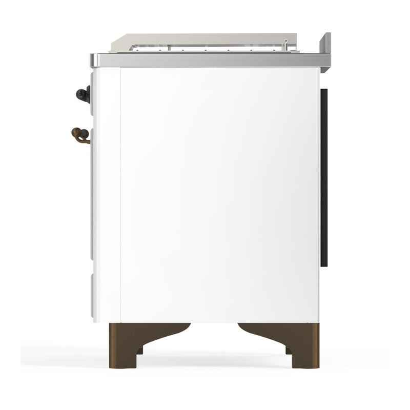 Majestic III Series 48 Inch Dual Fuel Range with 5 Sealed Burners, Griddle, Frenchtop in Burgundy (Natural Gas, Chrome Trim)