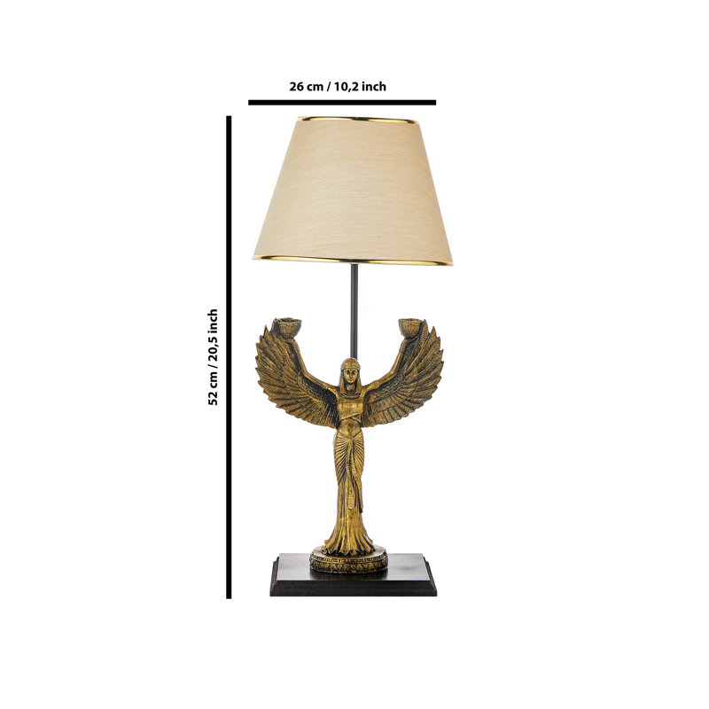 Lampe de table, Or, Beige