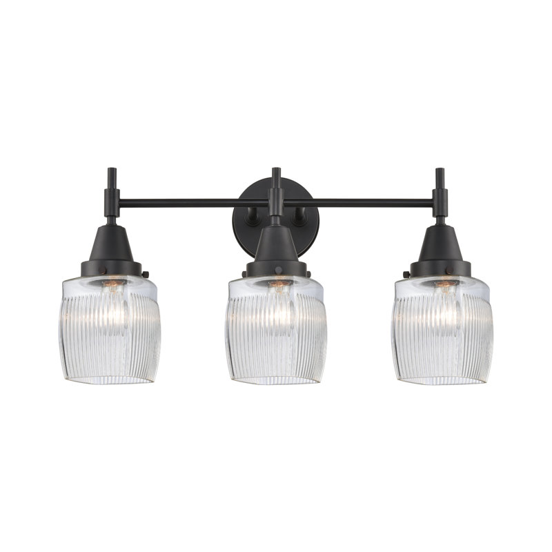 Gayle 3 - Light Dimmable Vanity Light, Matte Black, Matte White, 4 Watt Vintage LED Bulb