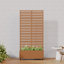 Lit de jardin surélevé en métal avec treillis et panneau de jardin H 72 po x l 35 po x P 16 po