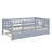 Wood Daybed With Trundle And Fence Guardrails-1840544074