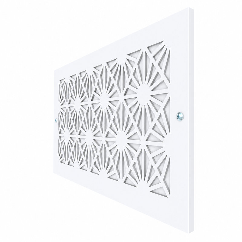 Registres muraux et de plafond Stellar Air White - 8 x 16 (ouverture de conduit) - taille totale 10 x 18 - soleil éclatant